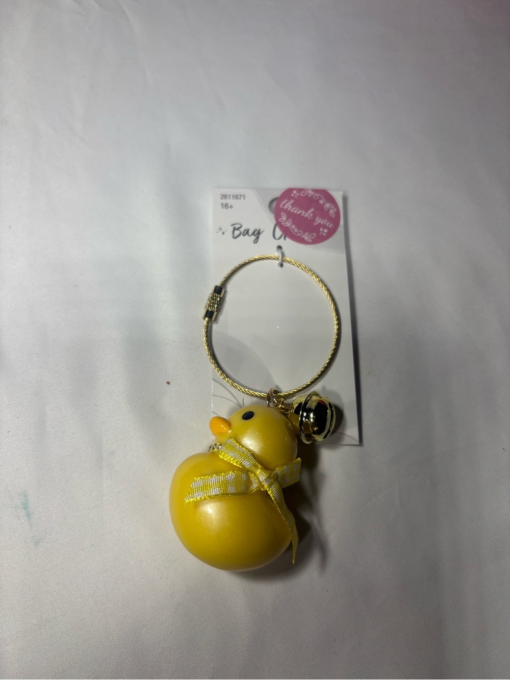 New Bag Charm Yellow Duck Keychain Bag Charm